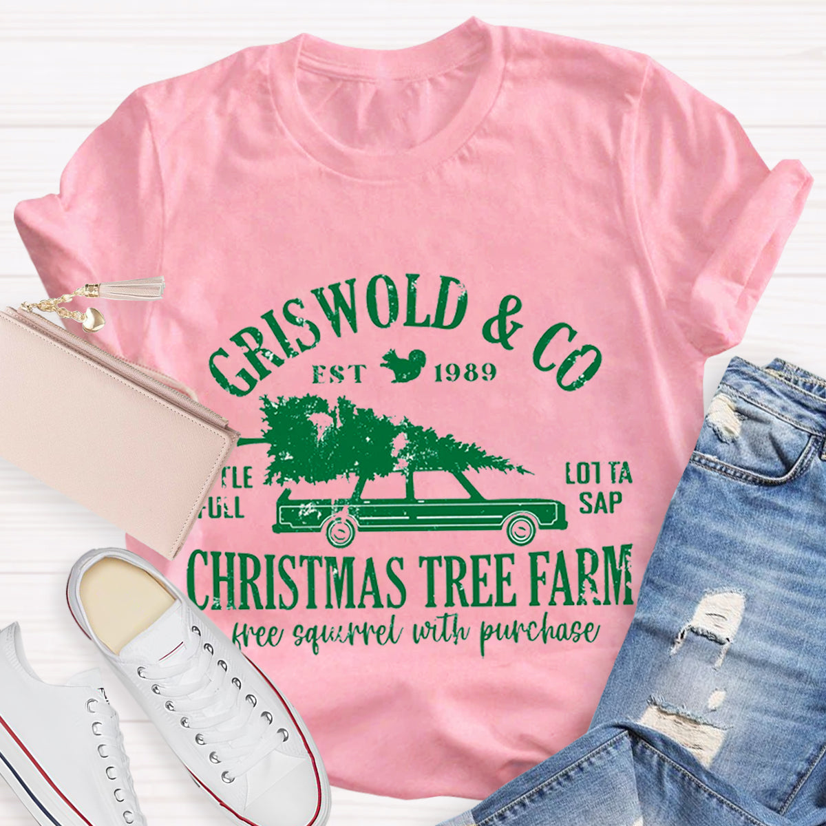 Retro Griswold Christmas Tree Teacher T-Shirt