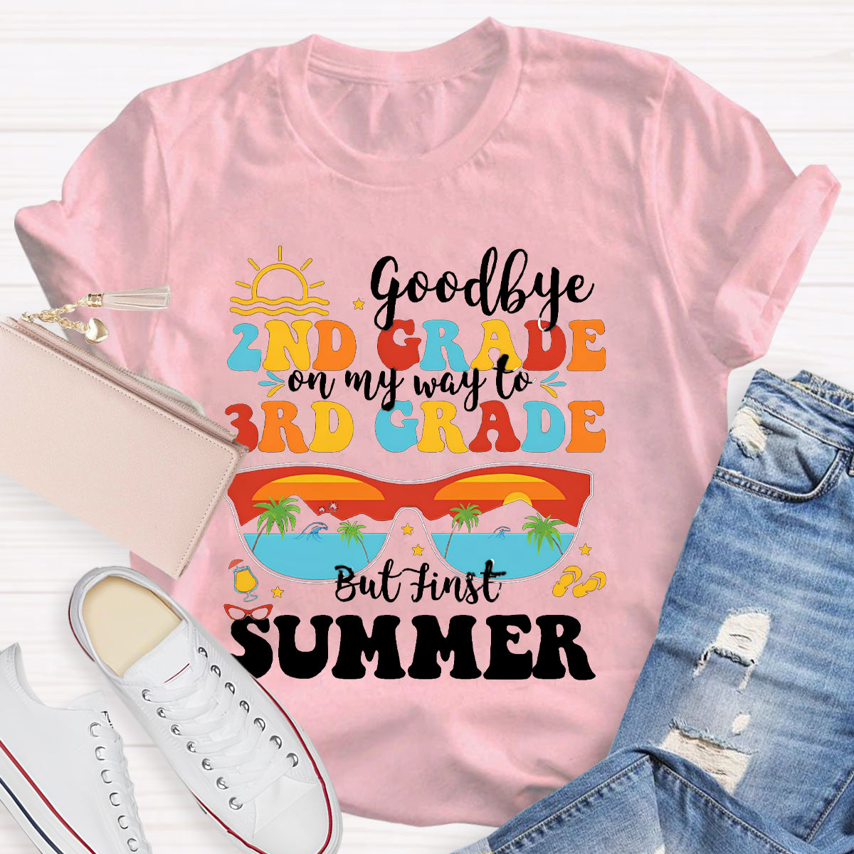 Personalized Grade Good Bye 2nd On My Way To 3rd T-Shirt