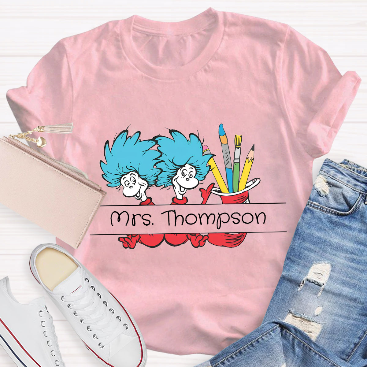 Personalized Name Reading is Magic Teacher T-Shirt