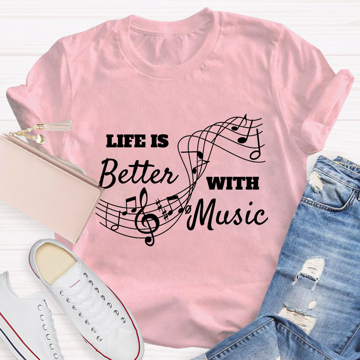 Life Is Better With Music Teacher T-Shirt