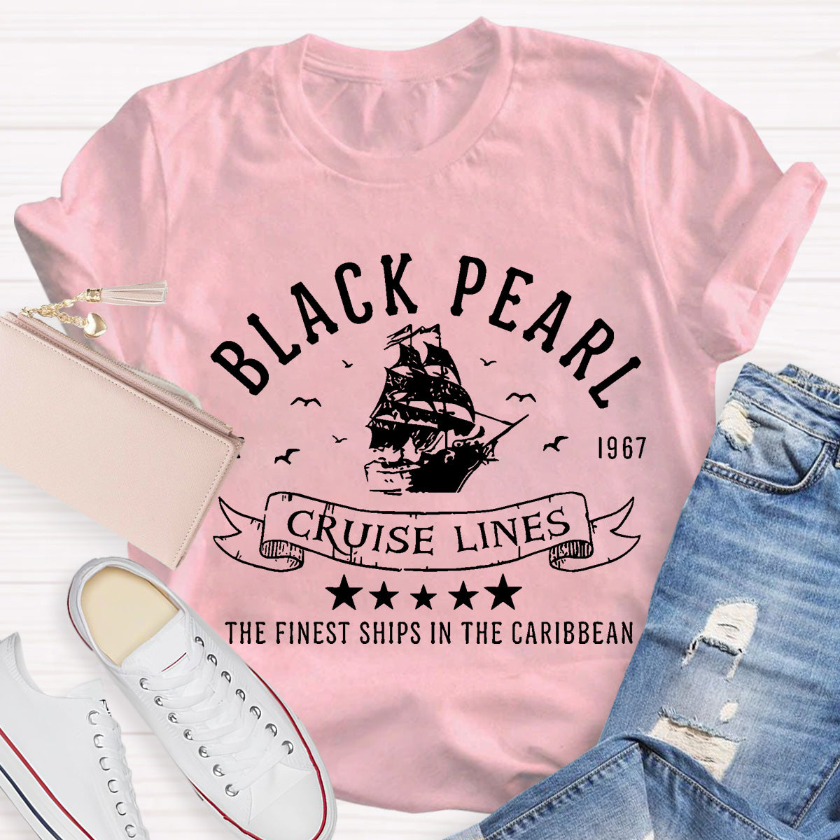 Black Pearl Cruise Lines Teacher T-Shirt