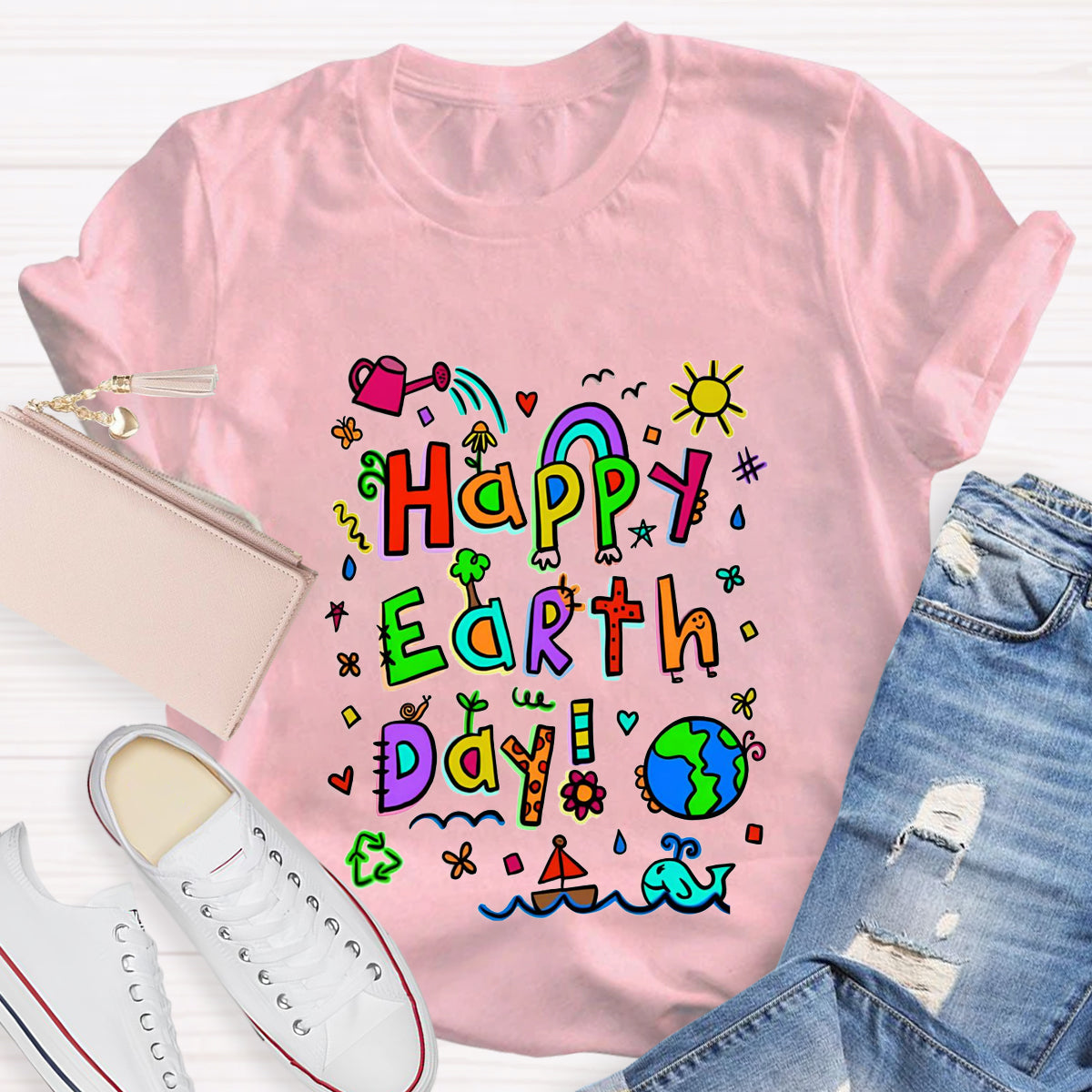 Floral Happy Earth Day T-Shirt