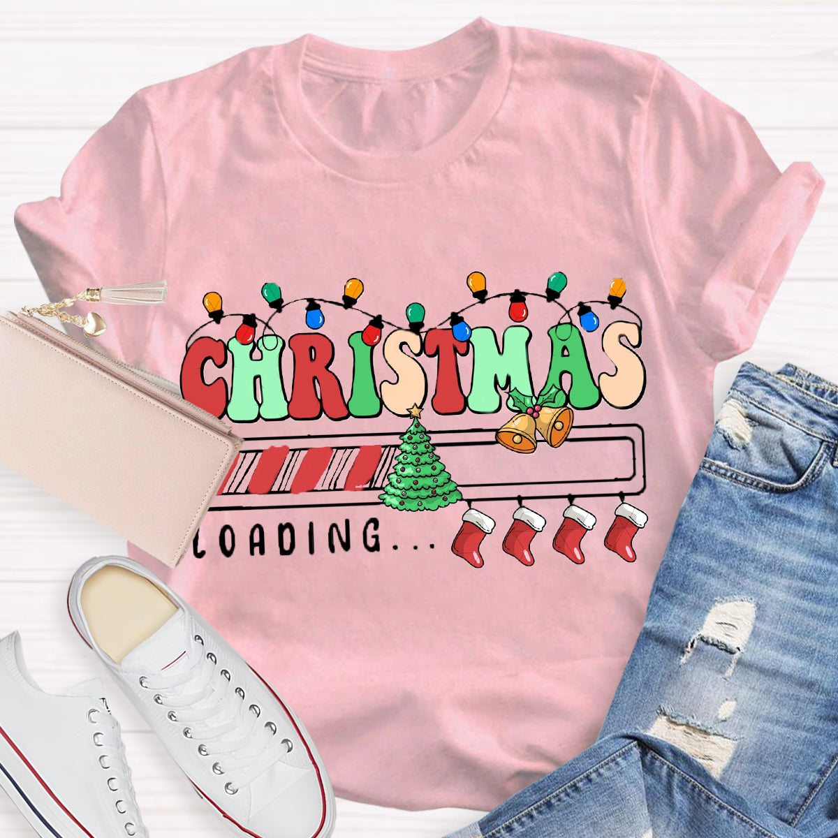 Christmas Loading Teacher T-Shirt