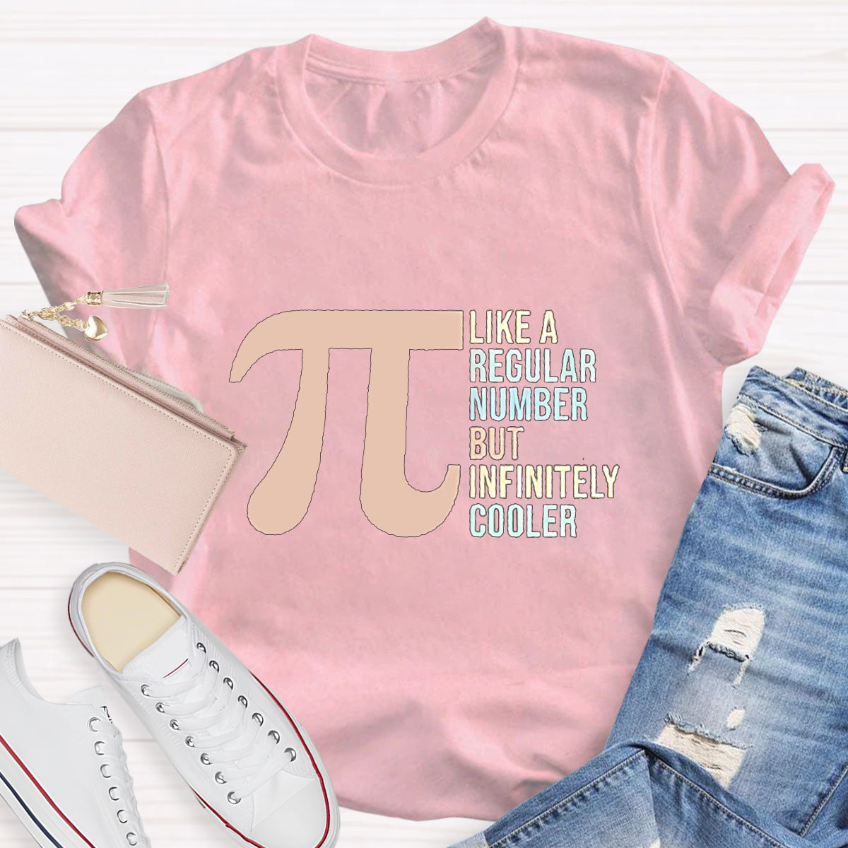 Pi Like a Regular Number But Infinitely Cooler Funny Pi Day T-Shirt