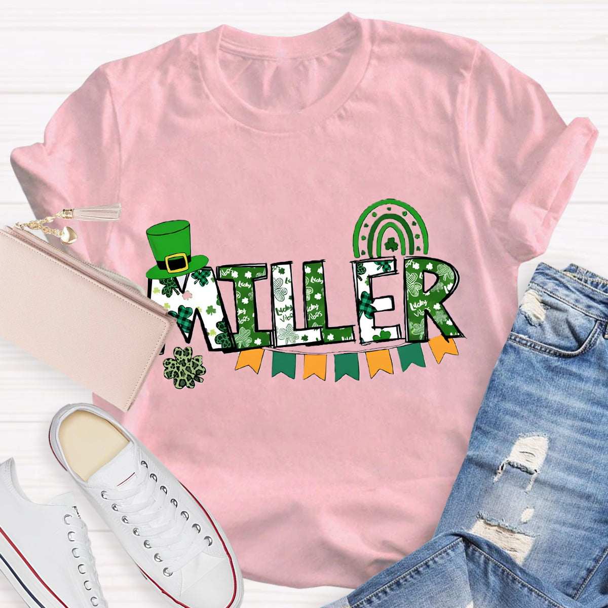 Personalized Name Saint Patricks Day Teacher T-Shirt