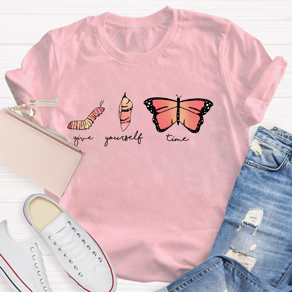 Give Yourself Time Become Butterfly T-Shirt