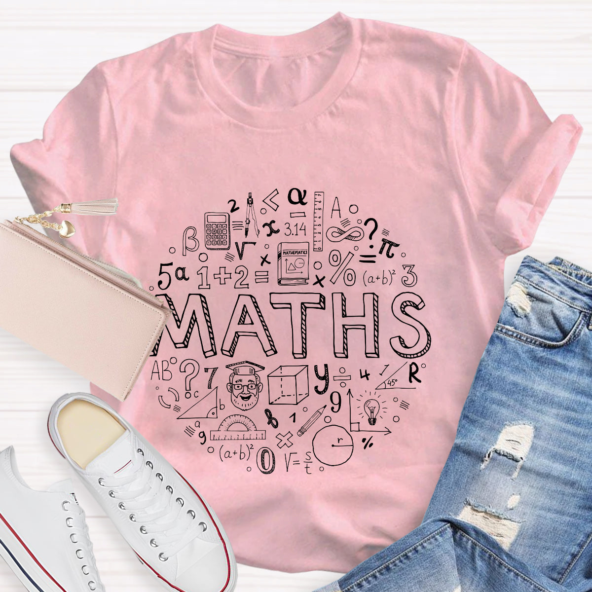 Math Doodle Math Teacher T-Shirt