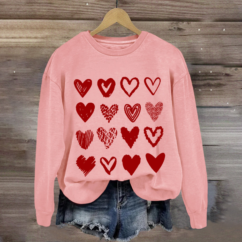 Valentine's Day Cute Heart Sweatshirt