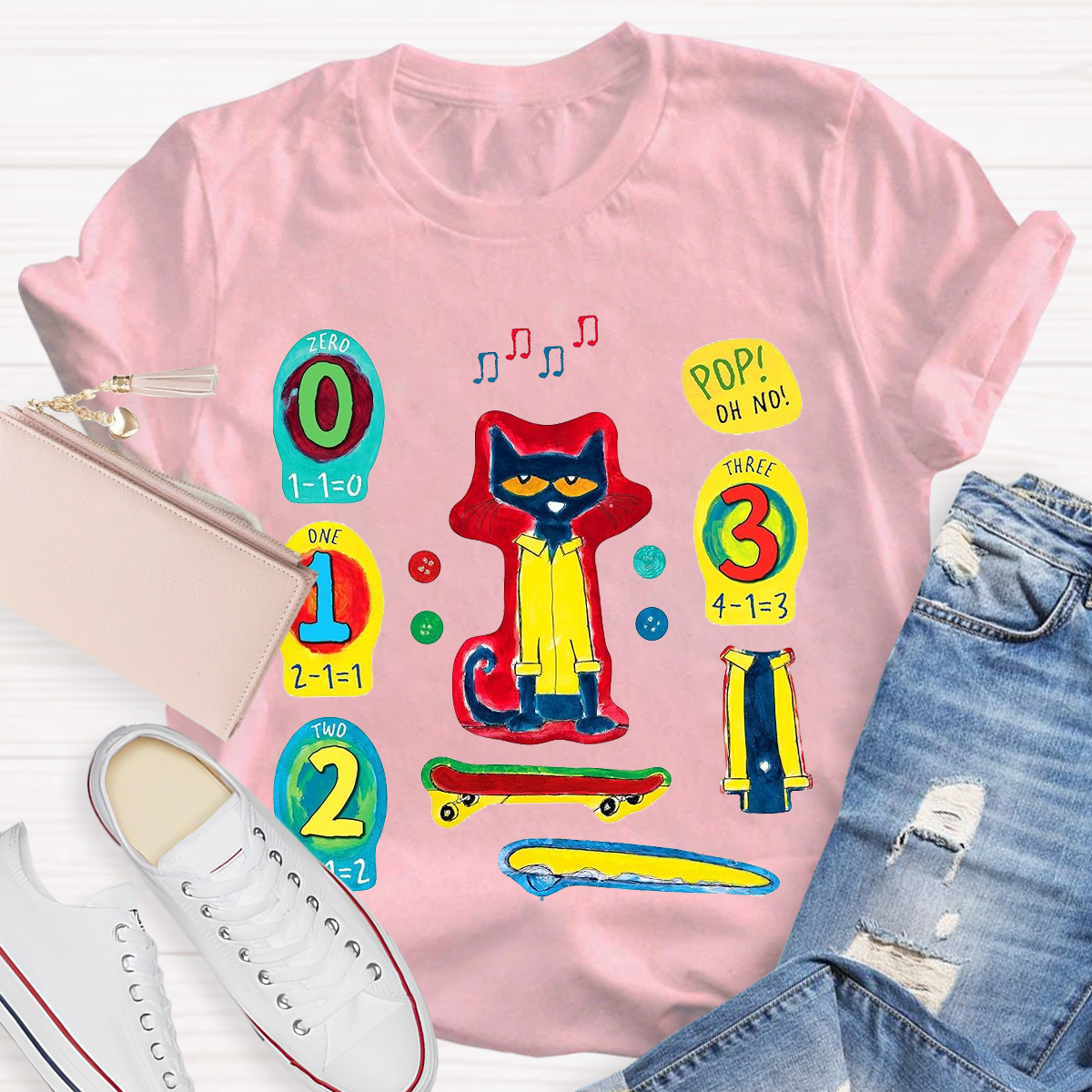 Pet Cat Funny Design Teacher T-Shirt