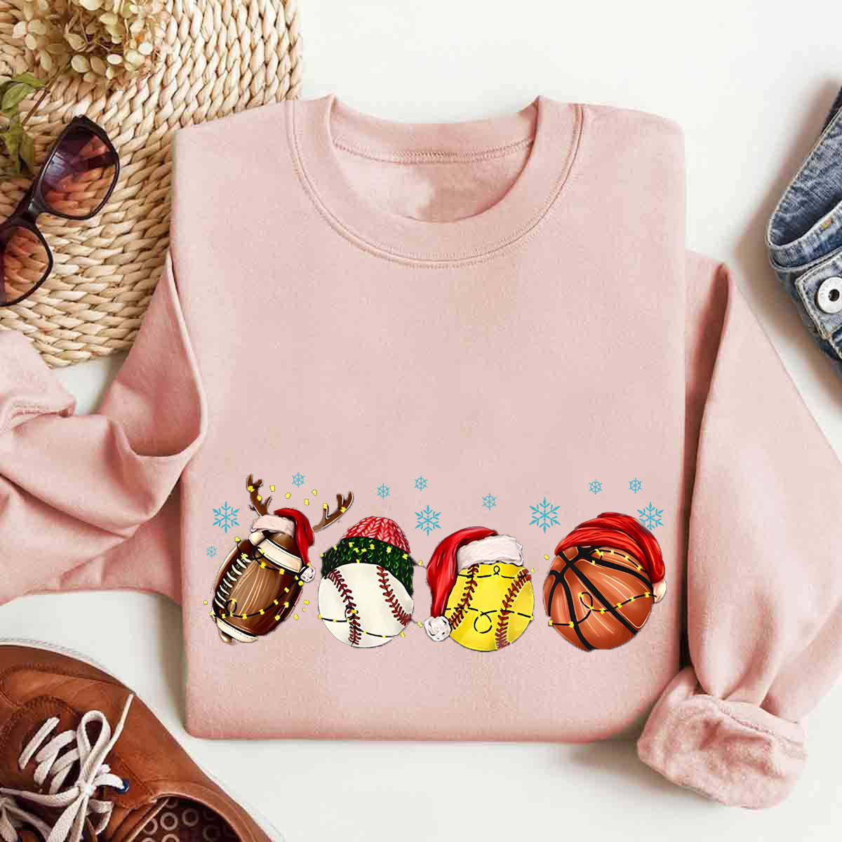 Christmas Sport Balls Sweatshirt