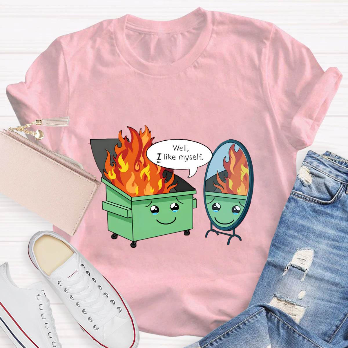 Self Love Funny Dumpster Fire T-Shirt