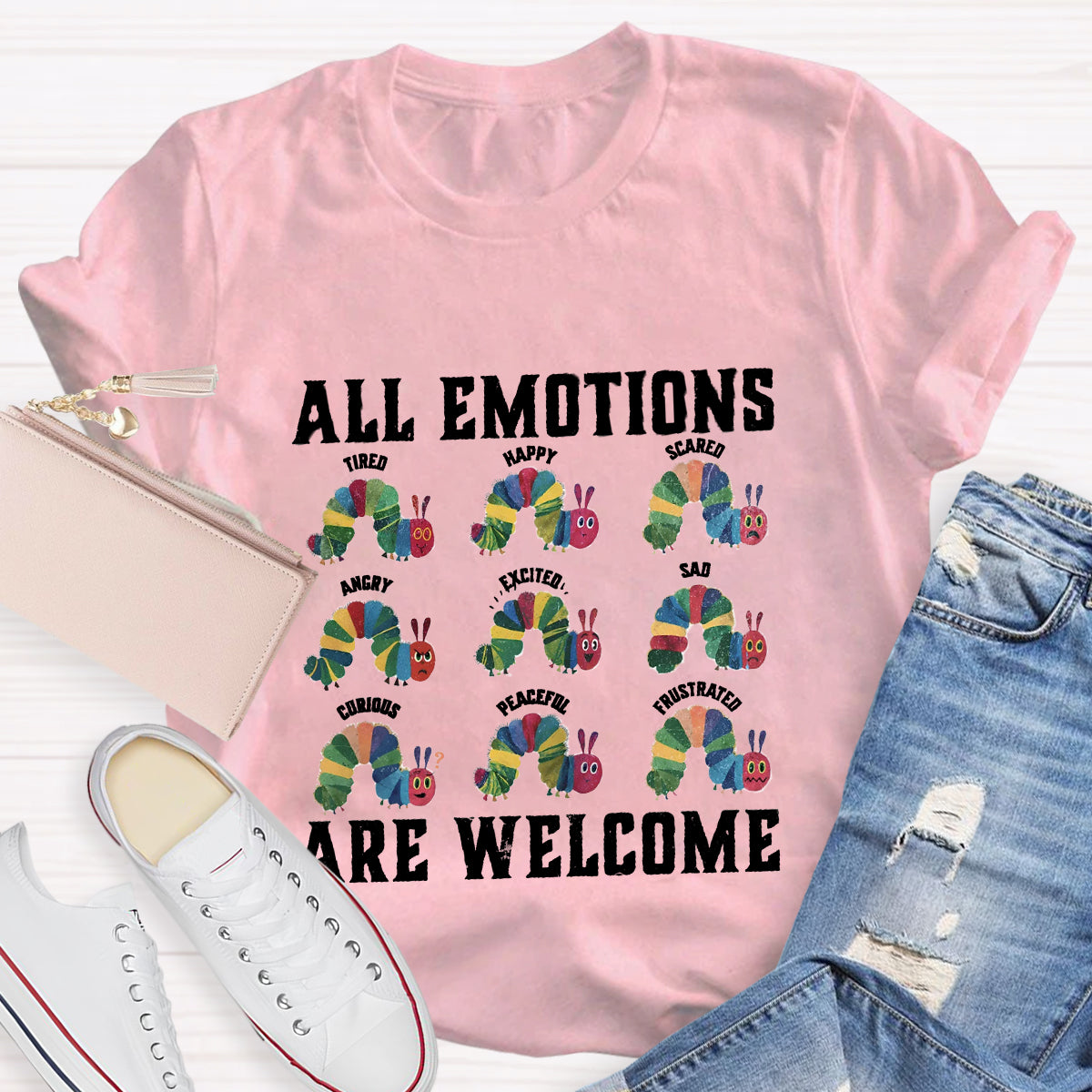 All Emotion Are Welcome Caterpillar T-Shirt