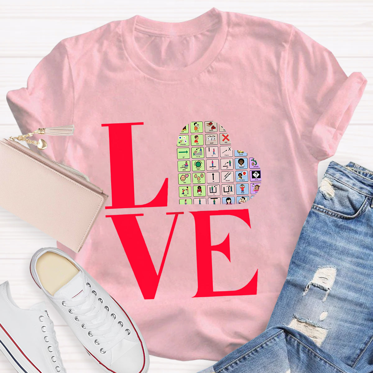 Valentine's AAC for Speech Therapist Teacher T-Shirt