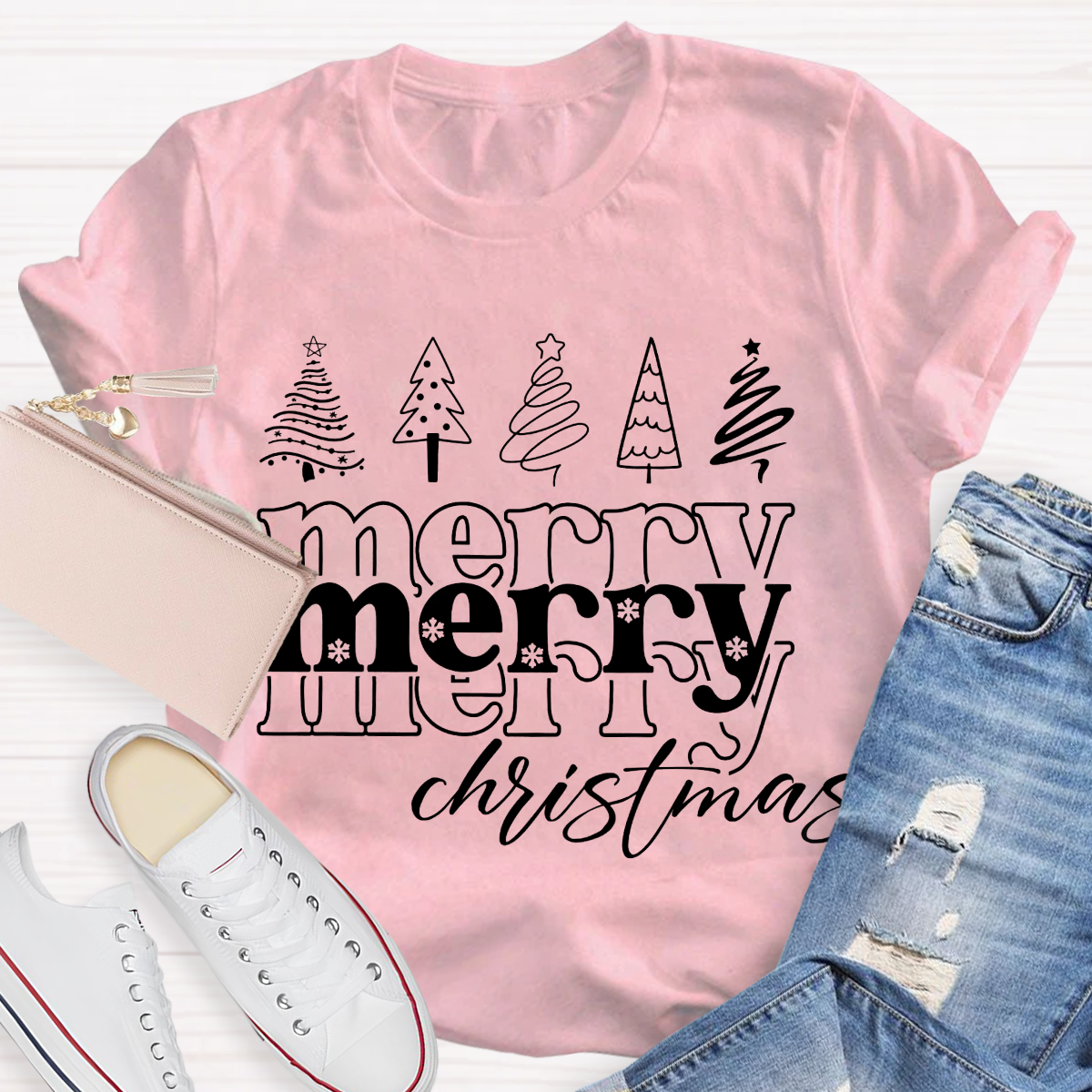 Merry Christmas Tree Teacher T-Shirt