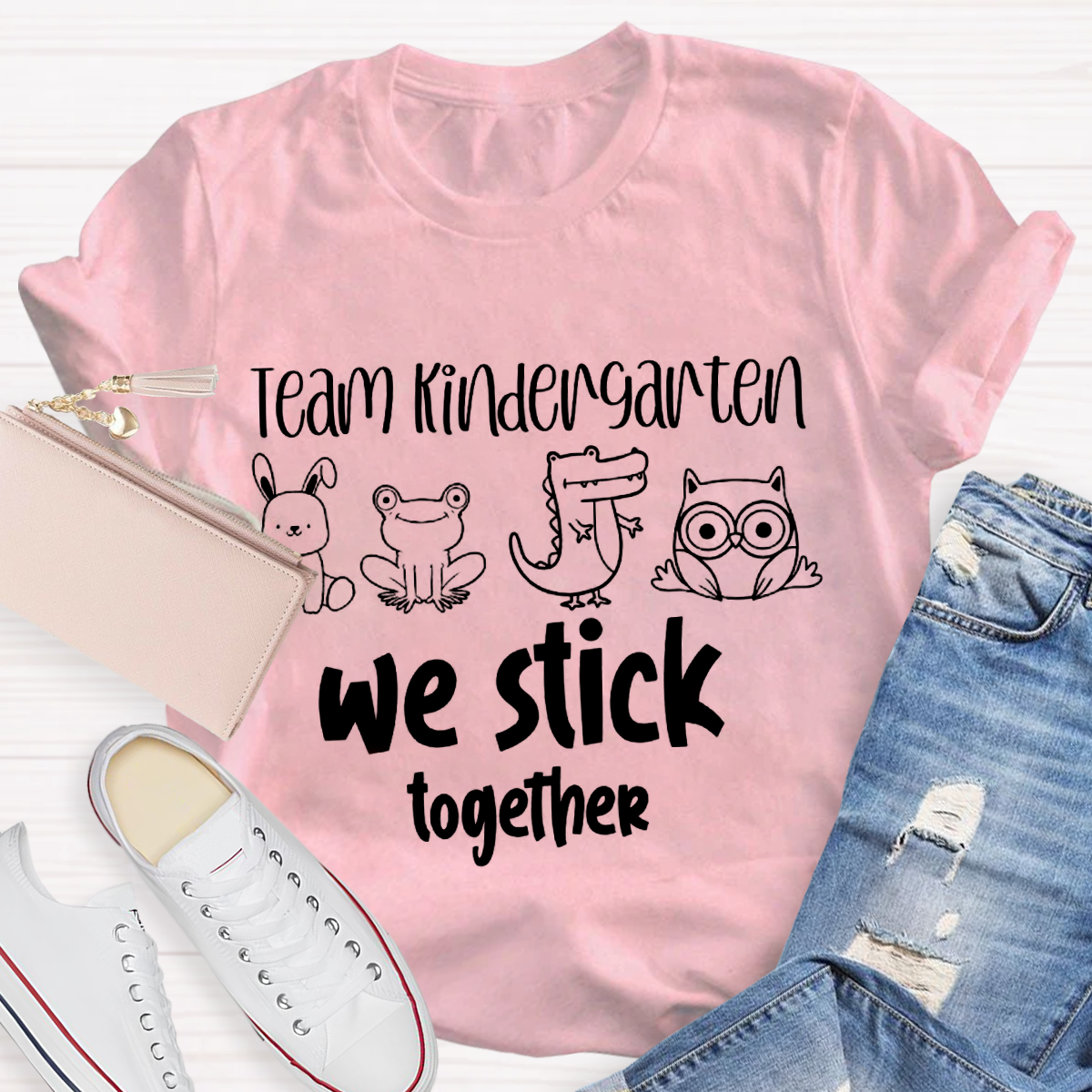 Kindergarten Team We Stick Together T-Shirt