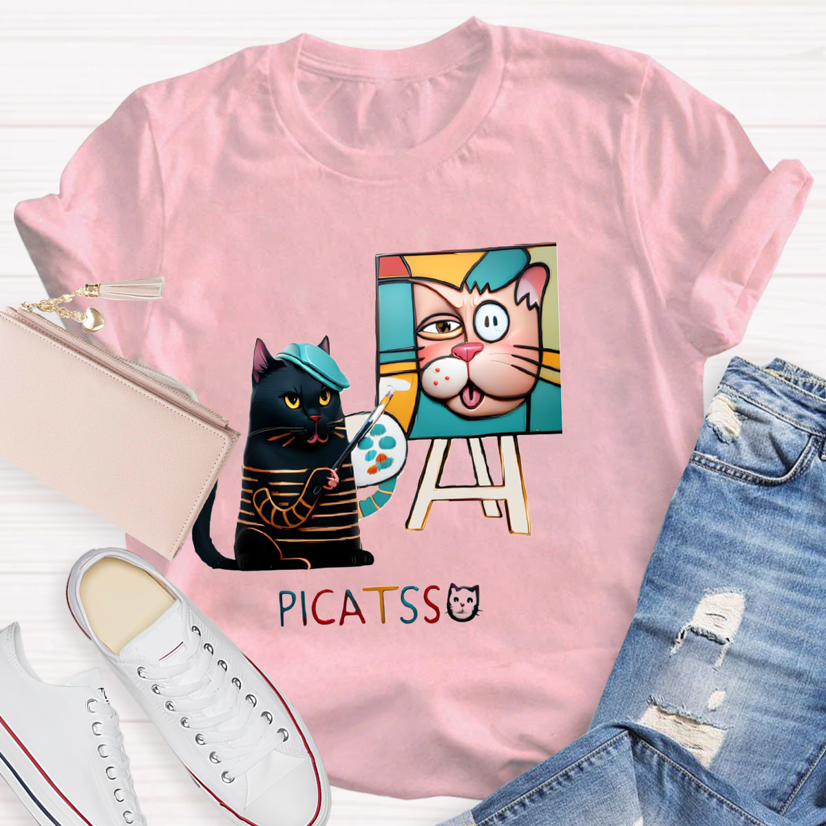 Funny Picatsso  Art Teacher T-Shirt