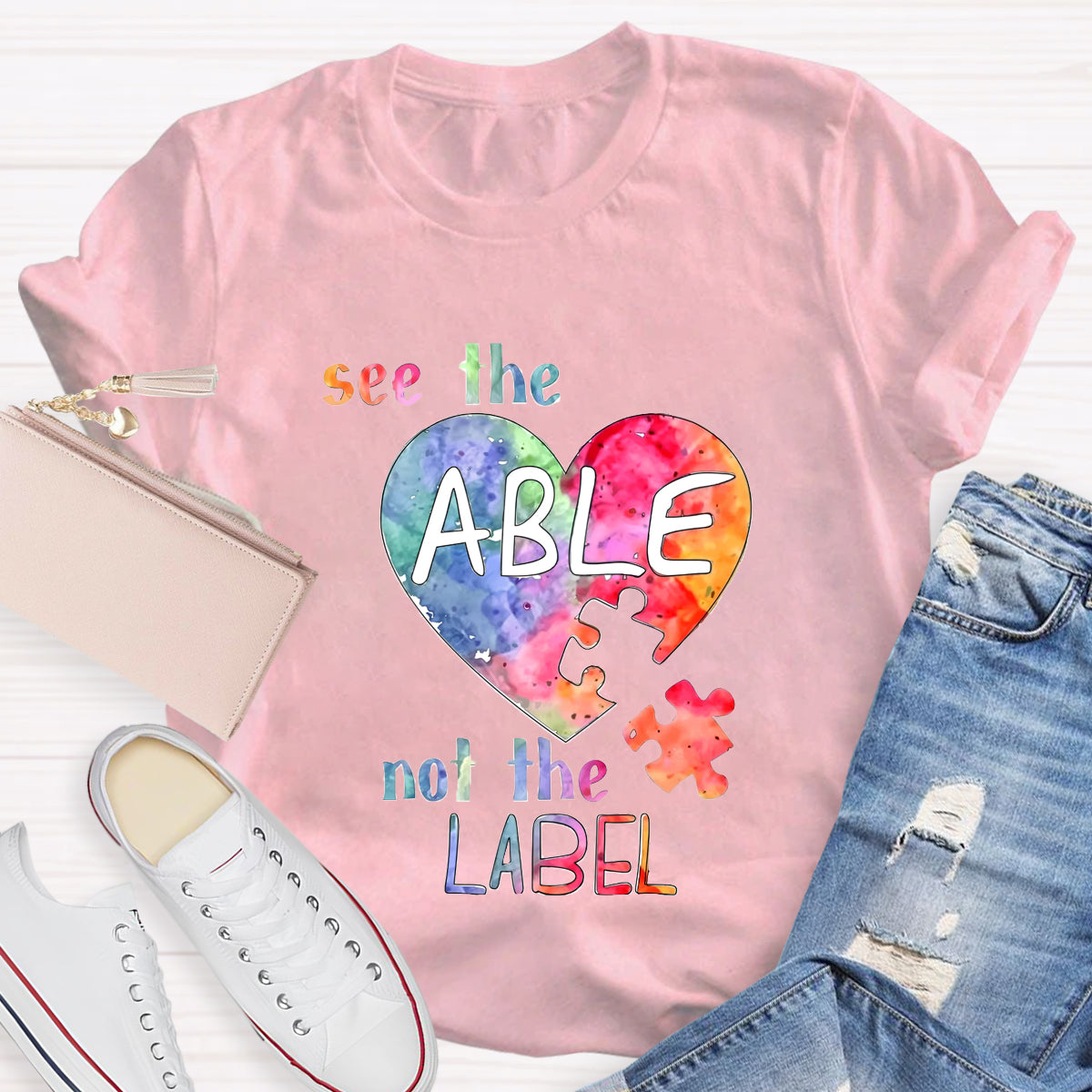 See The Able Not the Label Heart T-Shirt