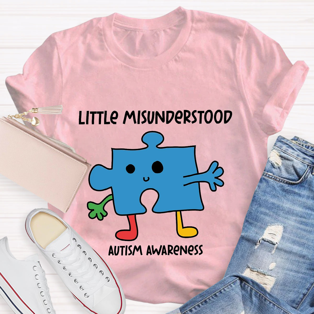 Little Misunderstood Puzzle Autism Awareness T-Shirt