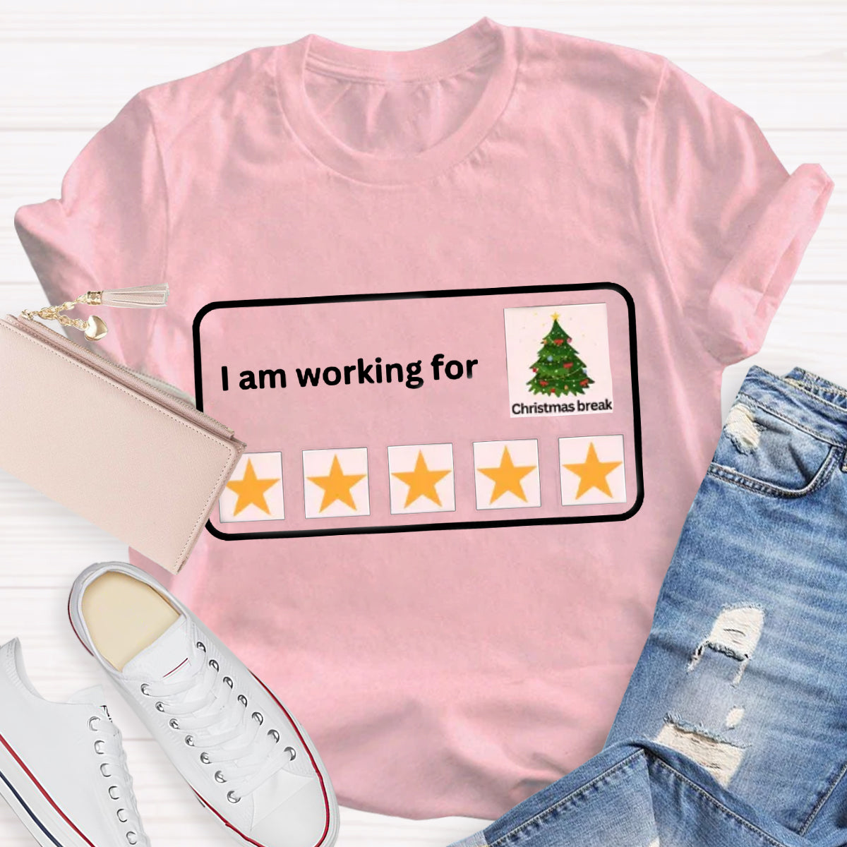 I Am Working For Christmas Break Teacher T-Shirt