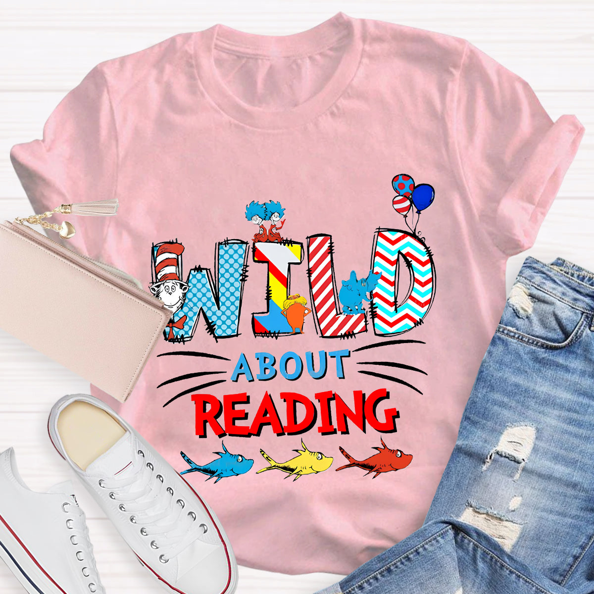 Wild About Reading Teacher T-Shirt