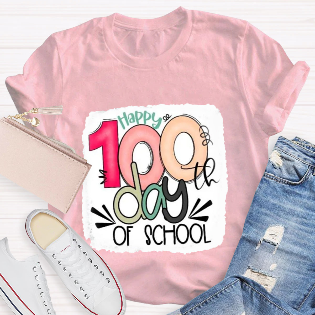 Happy 100th Days Of School Teacher T-Shirt