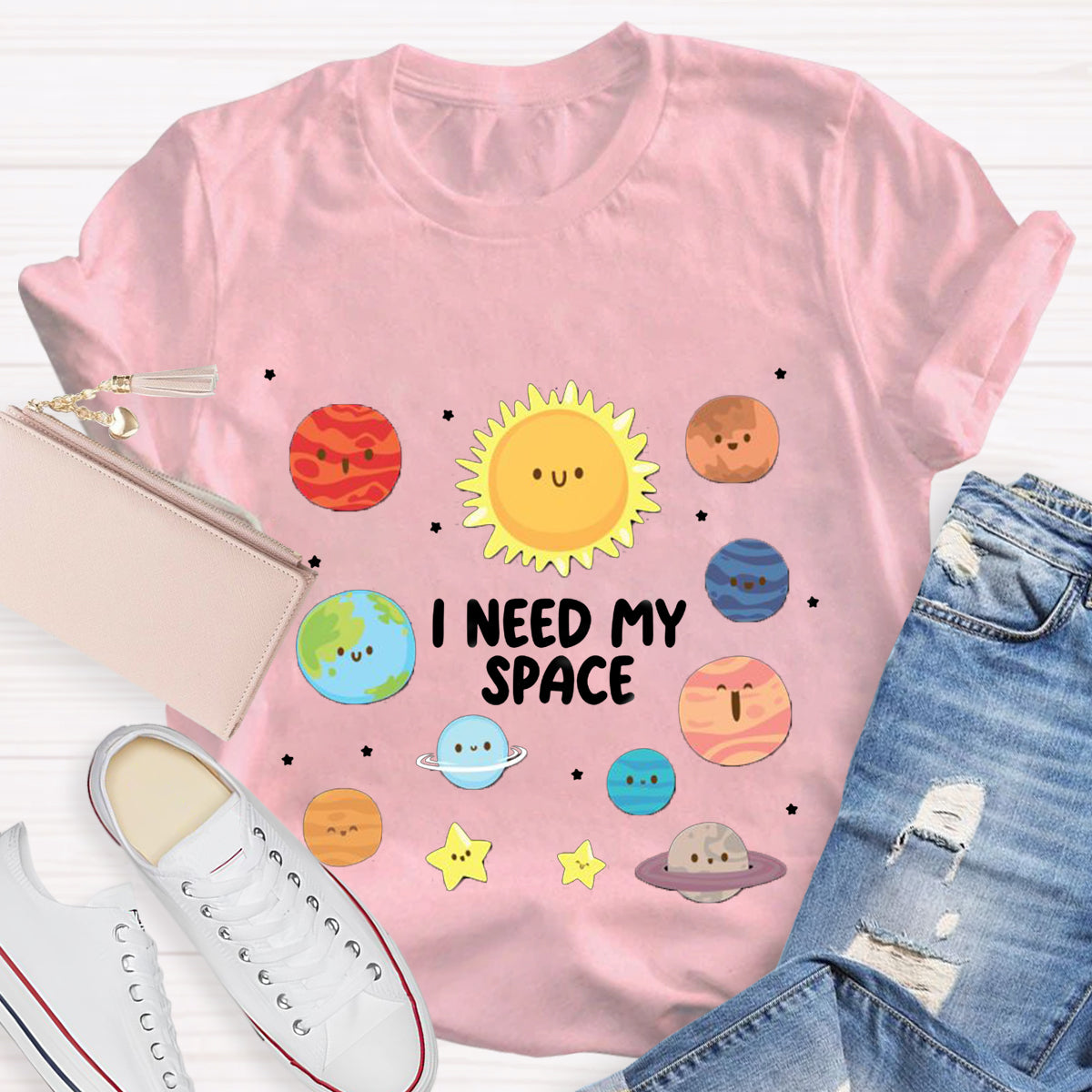 I Need My Space Planets T-Shirt