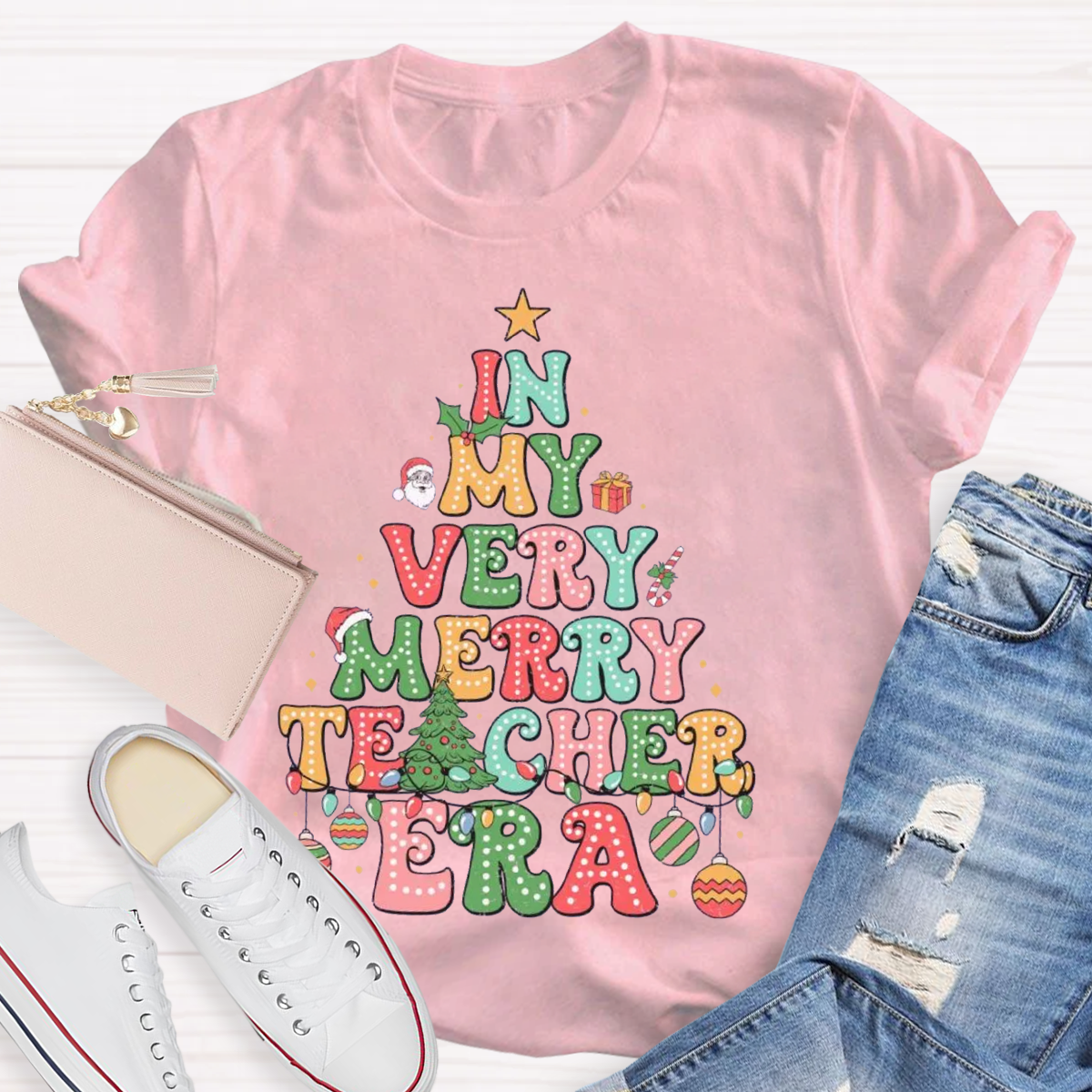 Christmas In My Very Merry Teacher Era T-Shirt