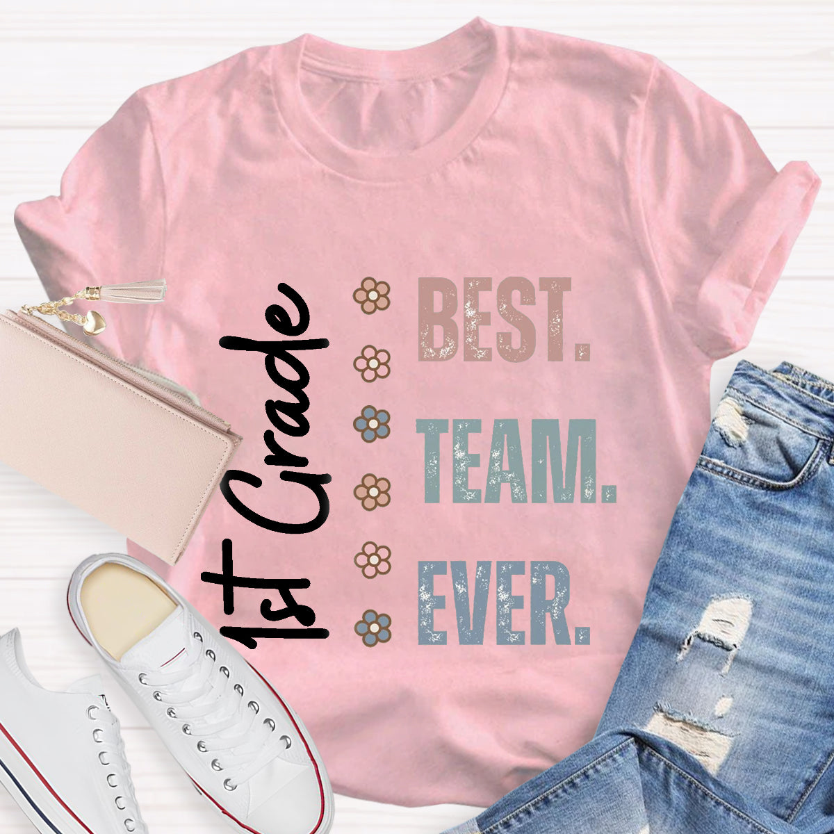 Personalized Grade Best Team Ever Teacher T-Shirt