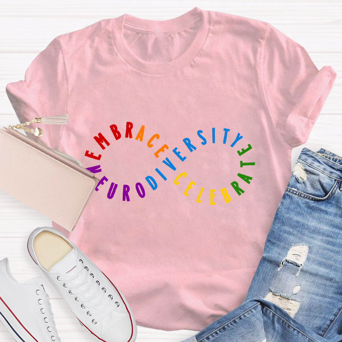 Embrace Celebrate Neurodiversity  T-Shirt