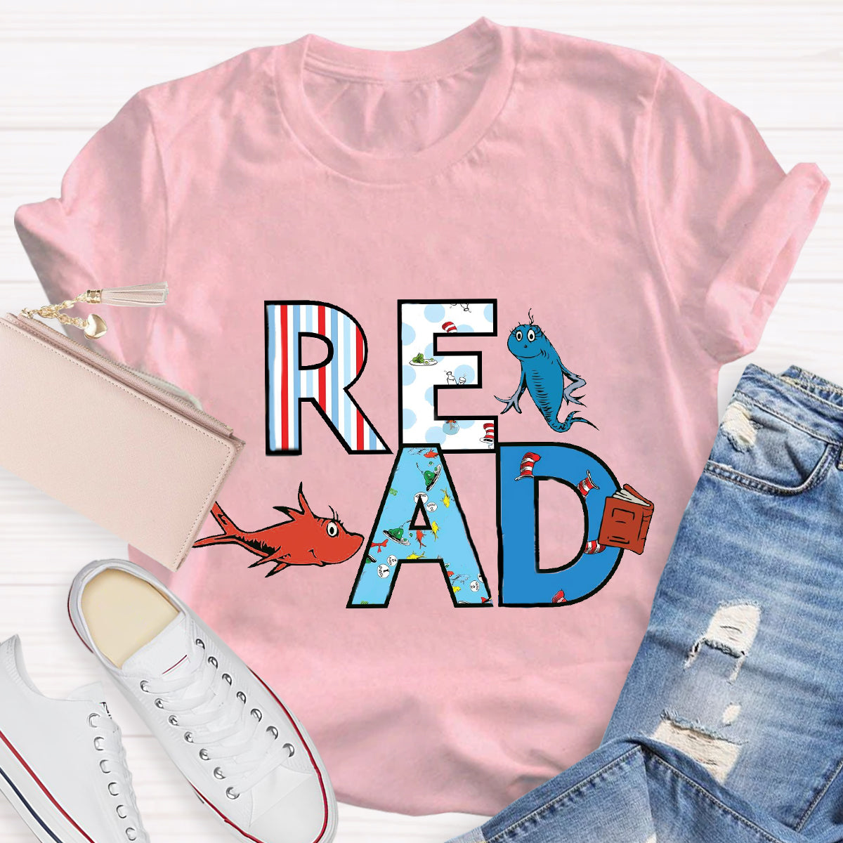 Read Book Character Day T-Shirt