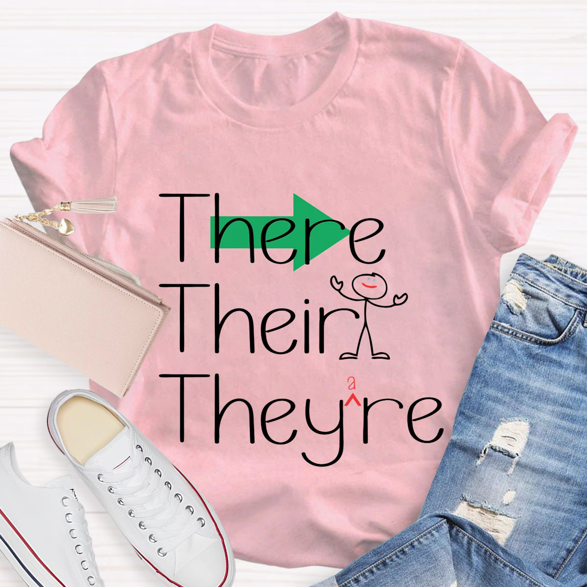 Their There They're Grammar T-Shirt