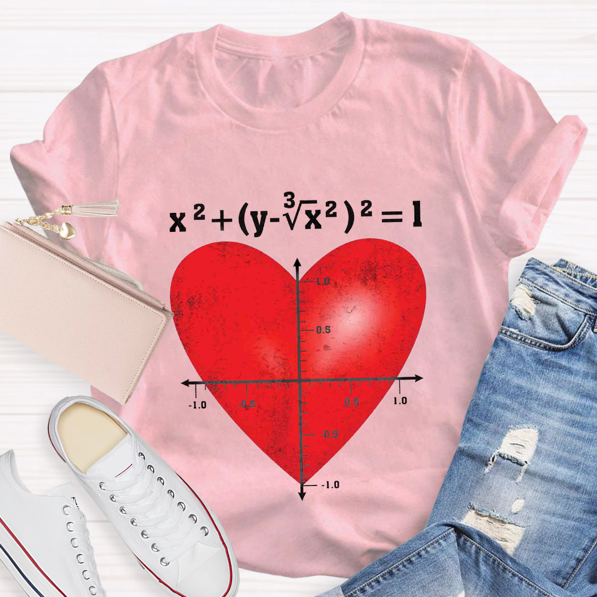 Heart Equation Math Teacher T-Shirt