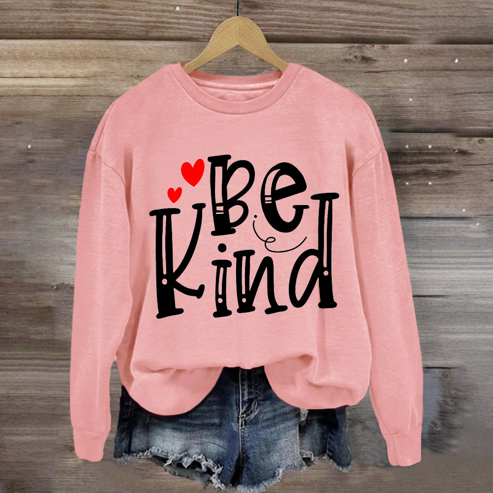 Be Kind Red Heart Teacher Sweatshirt