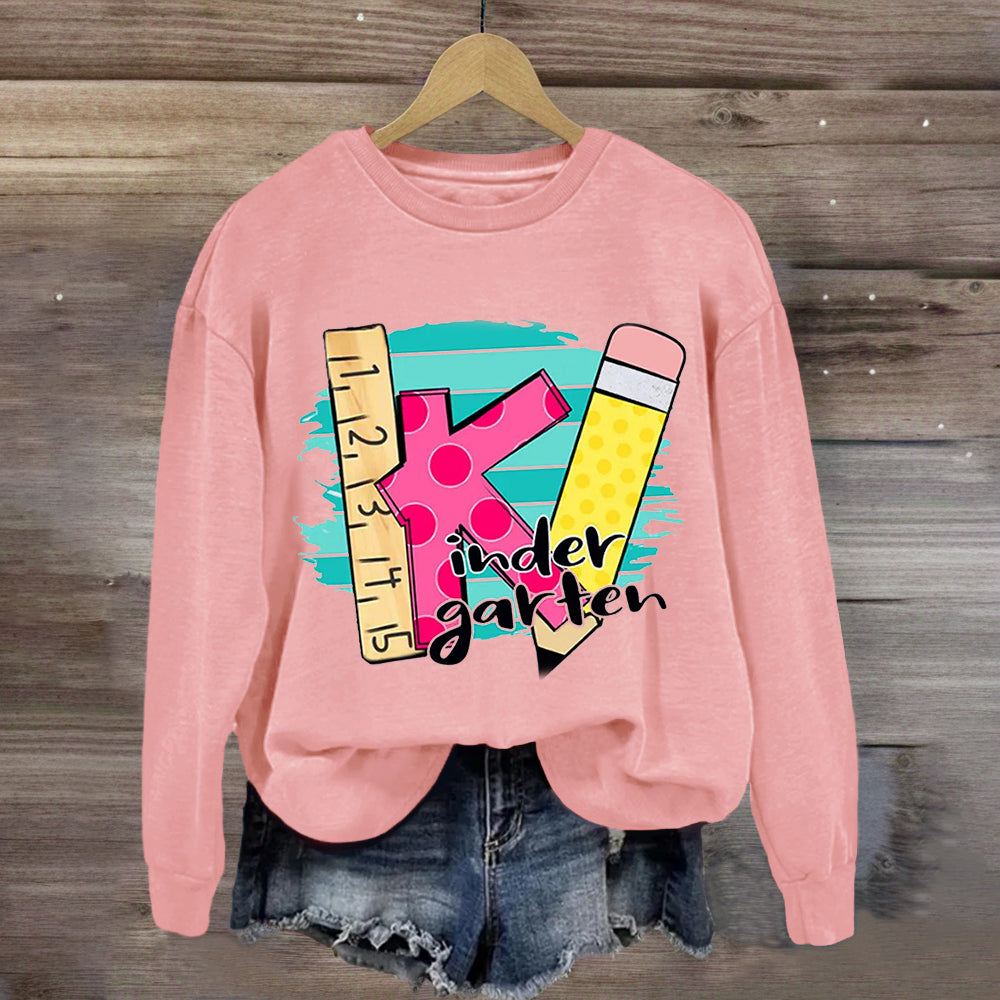 Personalized Grade Ruler Pencil Teacher Sweatshirt