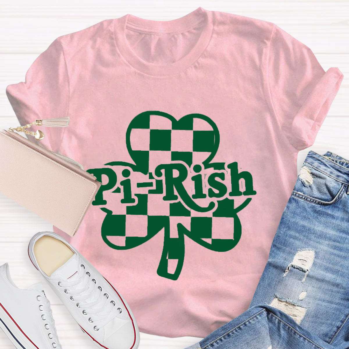 Pi-rish St. Patricks Day  Math Teacher  T-Shirt