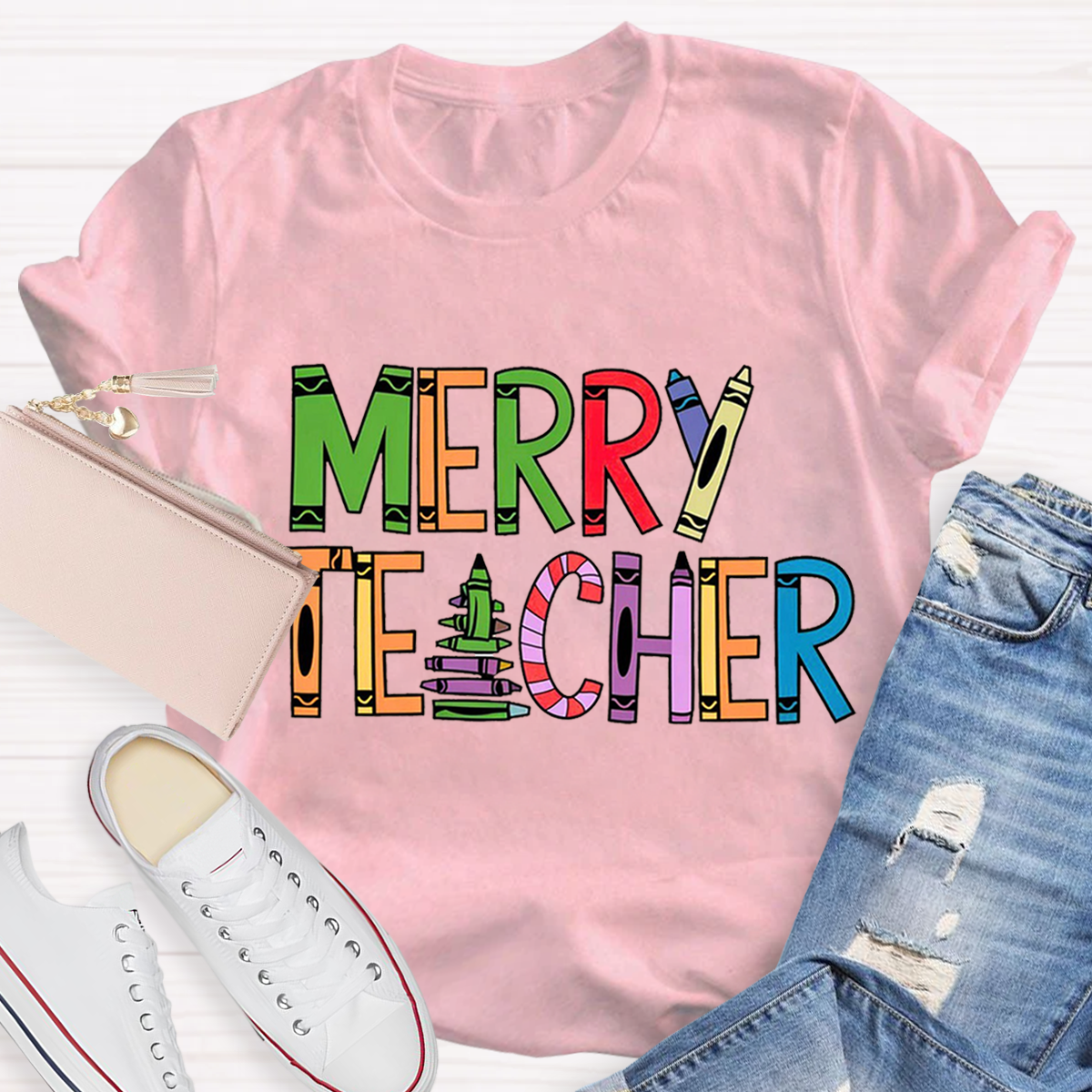 Cute Merry Christmas Teacher T-Shirt