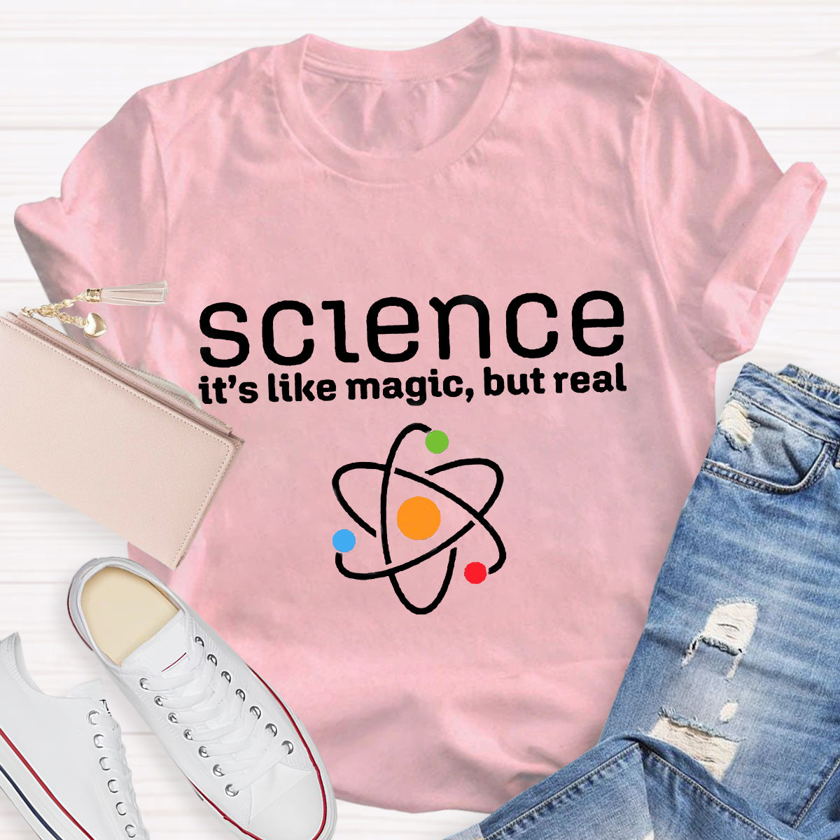 Science It's Like Magic But Real Teacher T-Shirt