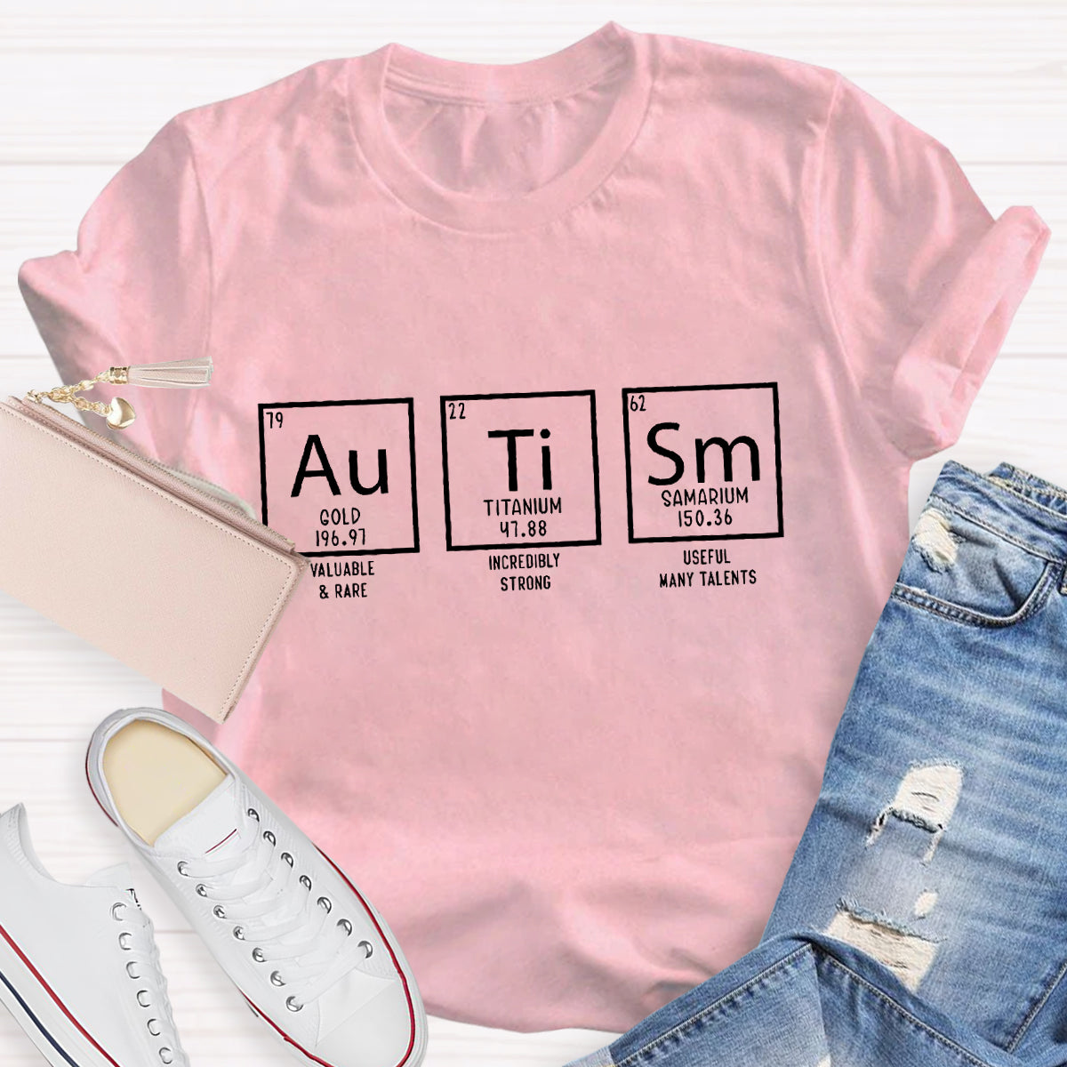 Autism Elements Periodic Table Awareness T-Shirt