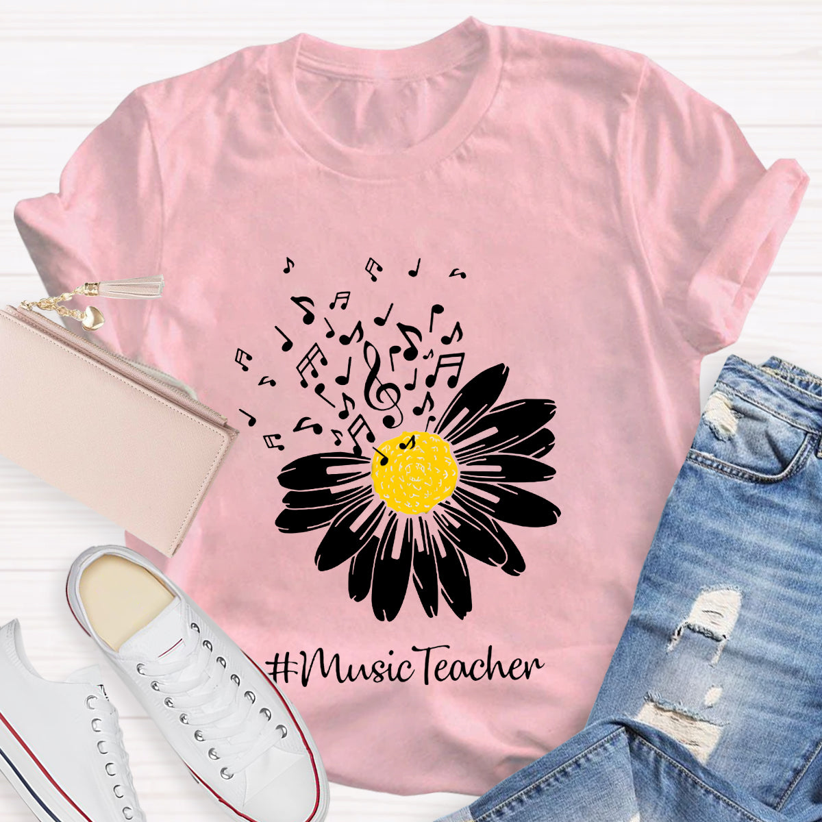 Sunflower Music Teacher T-Shirt