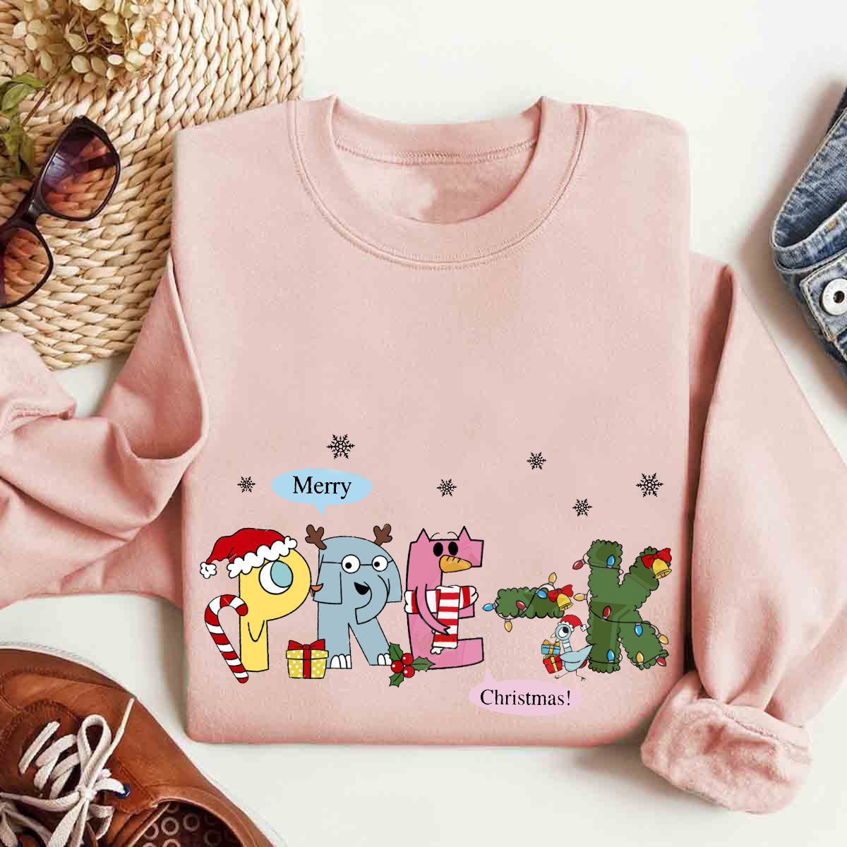 Personalized Grade Merry Christmas Tree Sweatshirt