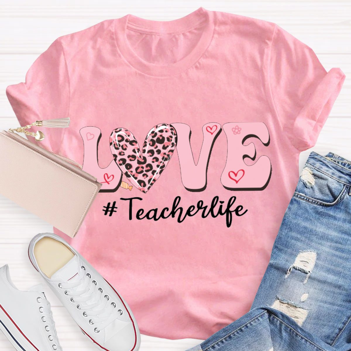 Love Valentine's Day Teacher T-Shirt