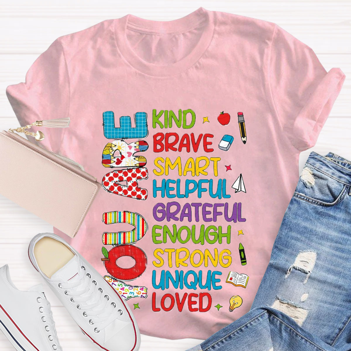 You Are Kind Brave Teacher T-Shirt