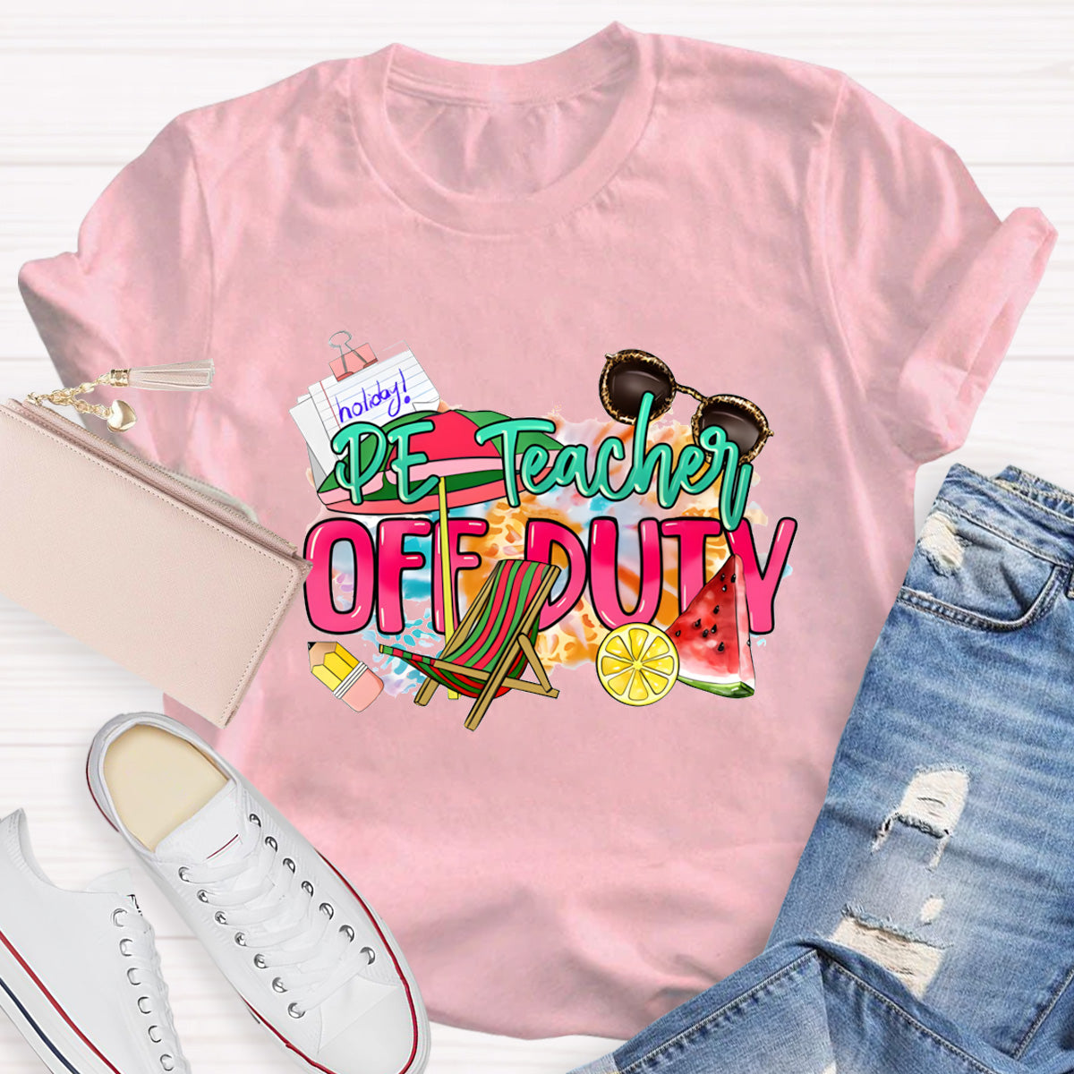 Personalized Subjects Teacher Off Duty T-Shirt
