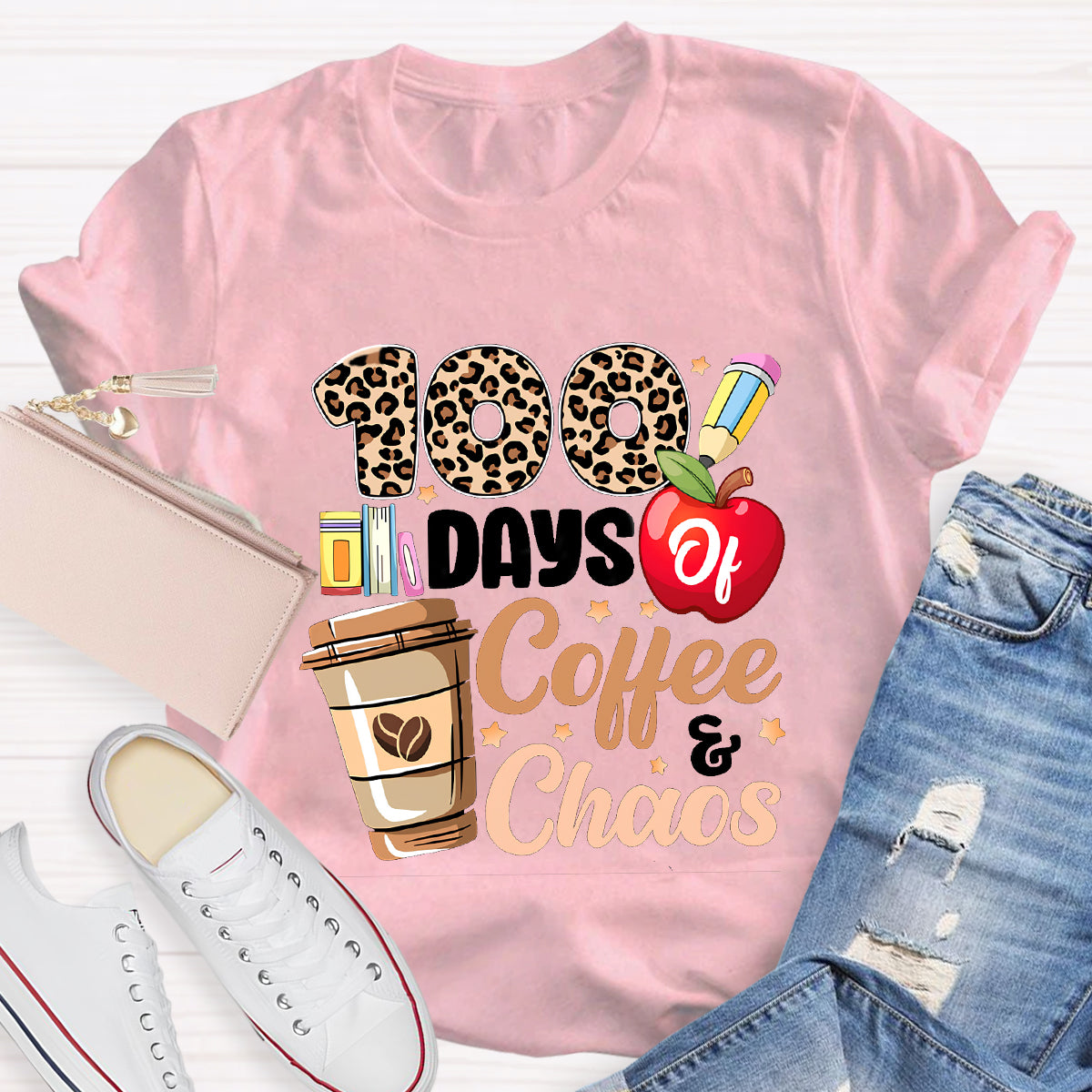 100 Days Coffee And Chaos T-Shirt