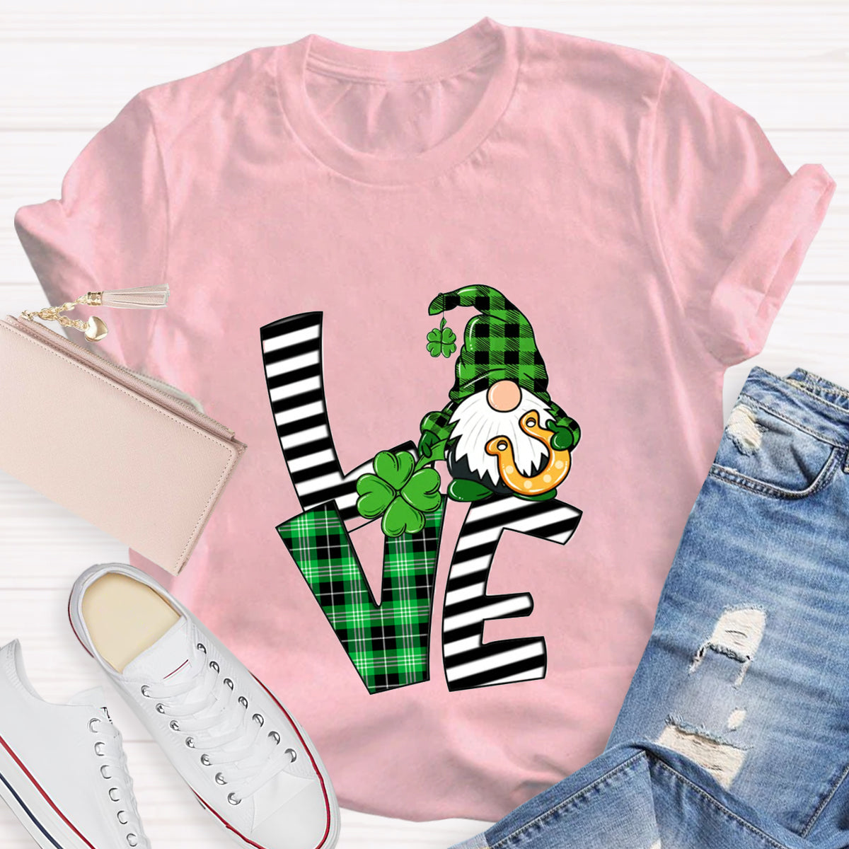 St Patrick's Day Love Gnome T-Shirt