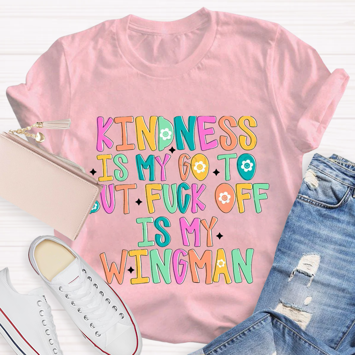 Cartoon Kindness Teacher T-Shirt