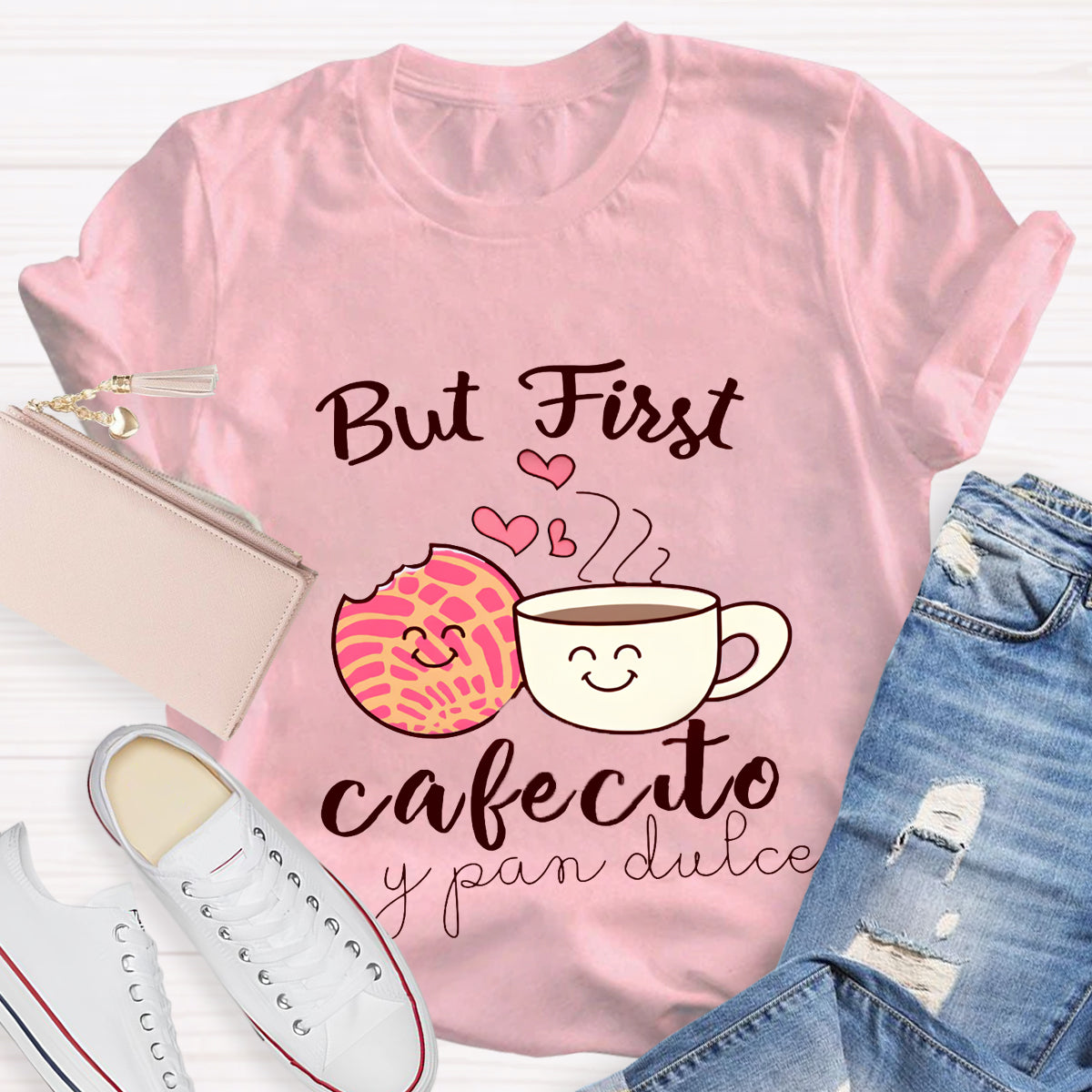 But First Cafecito Y Pan Dulce Spanish T-Shirt