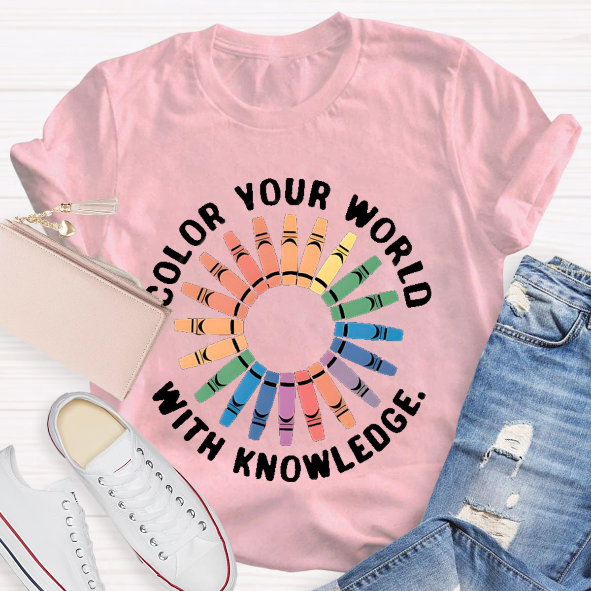 Color Your World With Knowledge T-Shirt