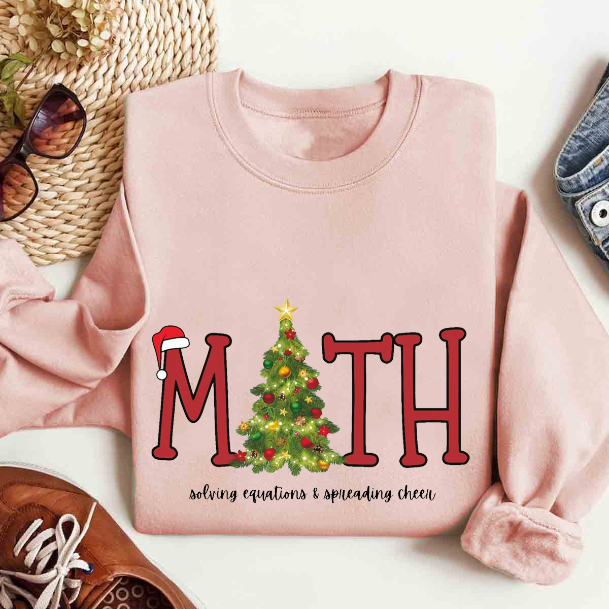 Math Christmas Solving Equations & Spreading Cheer Sweatshirt