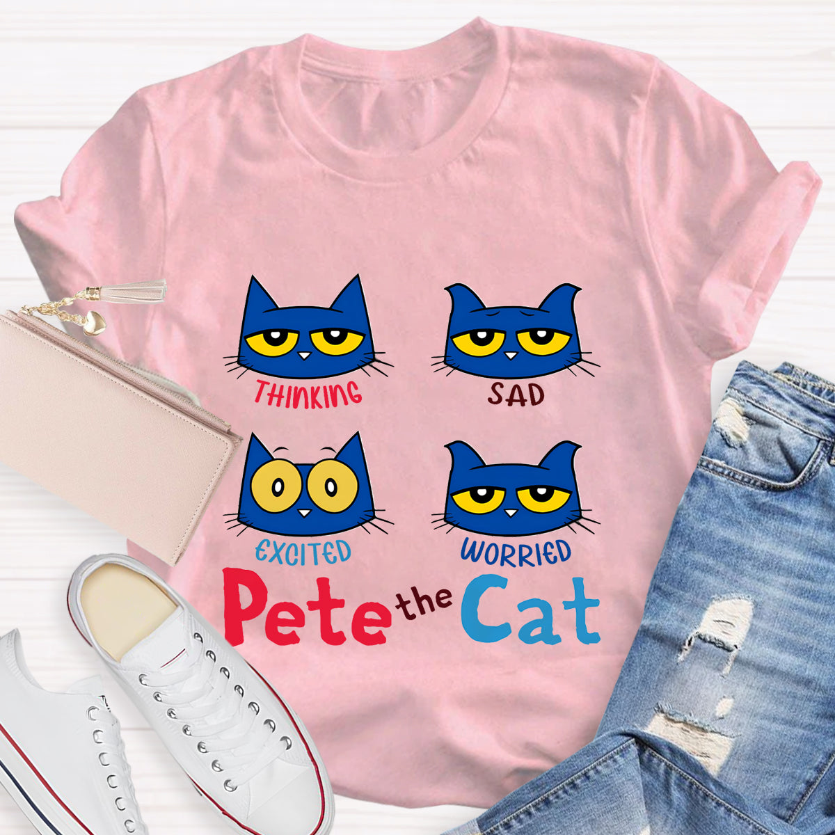 Funny Pete The Cat Emotions T-Shirt